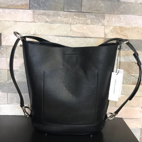 REBECCA MINKOFF Utility Convertible Leather Bucket - Picture 5 of 10